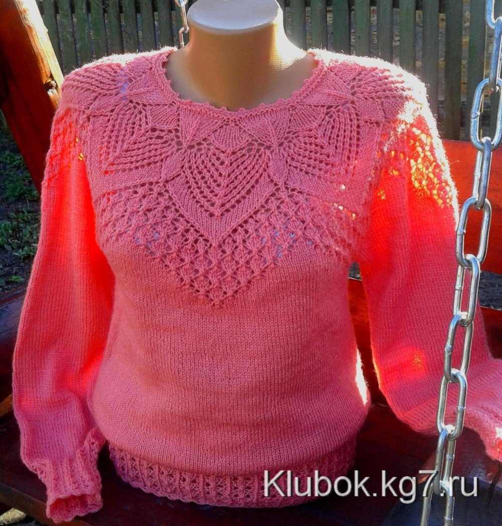 Ажурная блуза из мохера