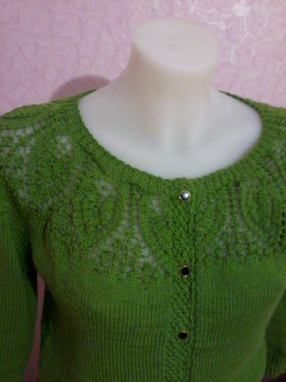 Кофточка "Лорена" с ажурной кокеткой