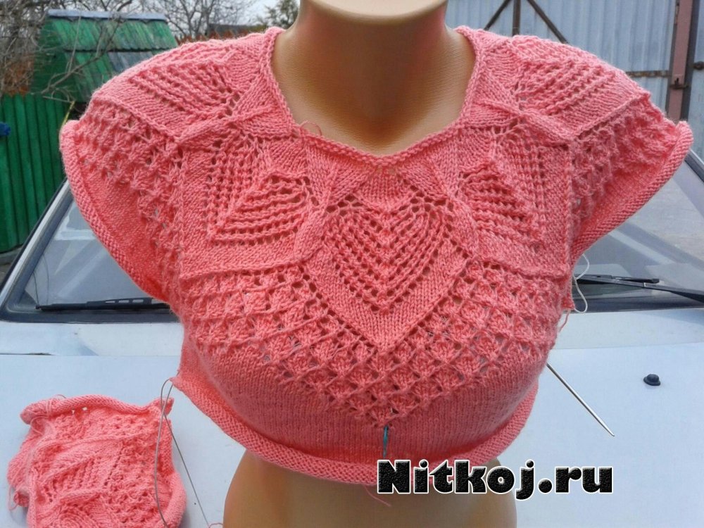 Ажурная кокетка сверху