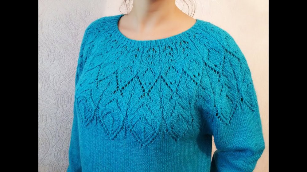 Мастер класс кофточки Лаванда с круглой кокеткой