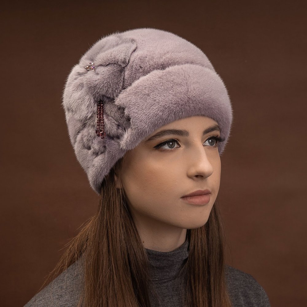 Плюшевые вязаные шапки для женщин