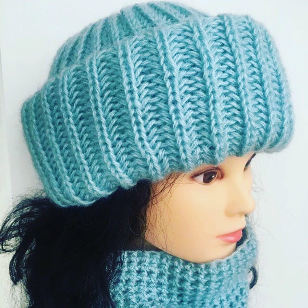 Мохеровая шапка