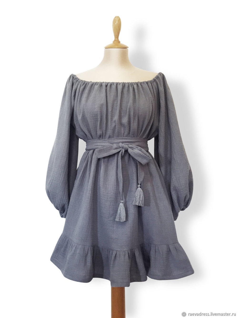 Платье рубашка из муслина