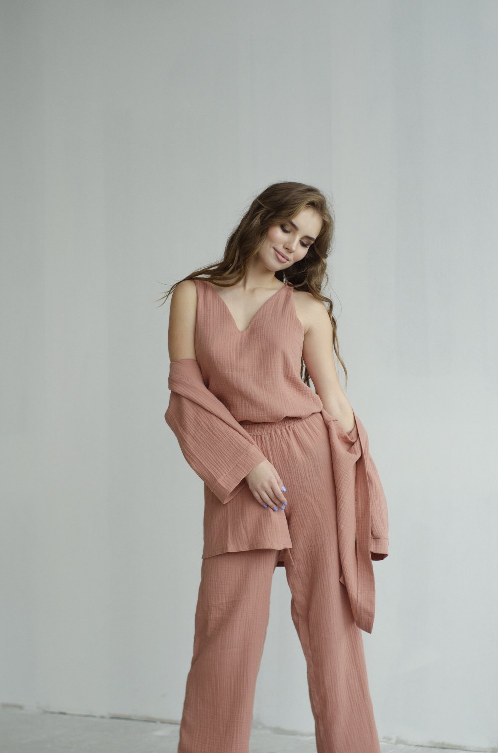 Комбинированные льняные платья