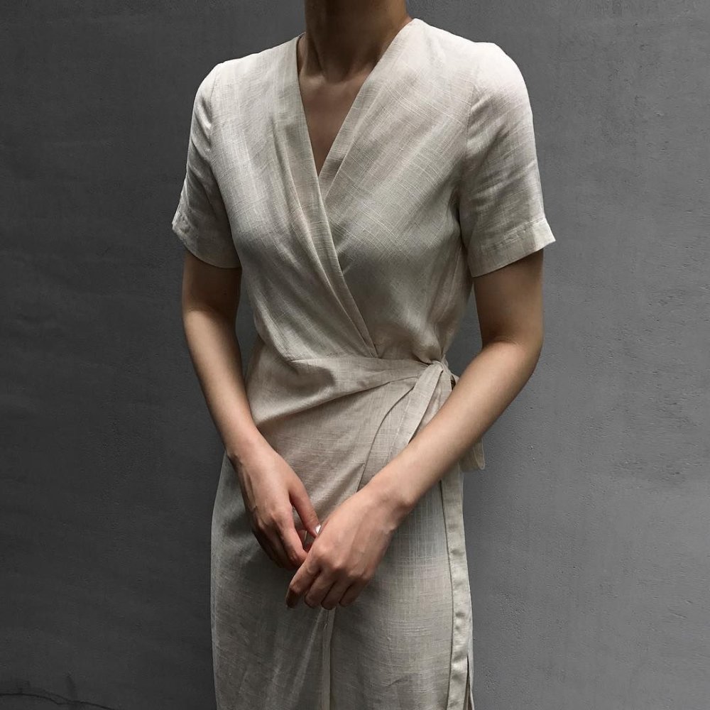 Платье лен макси