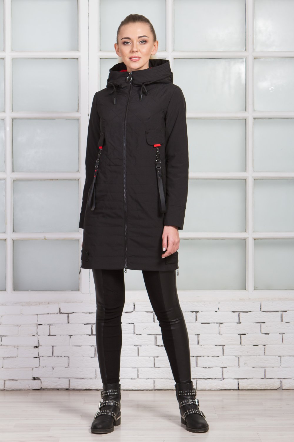 Куртка женская 46 размер черная межсезонная