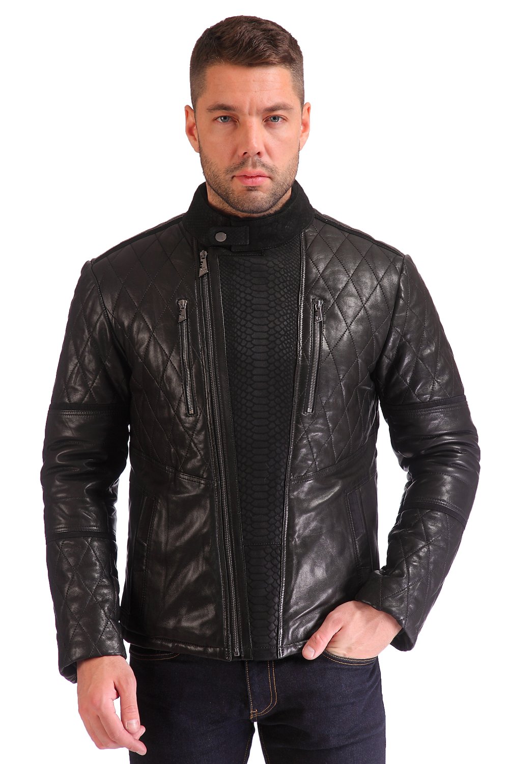 Alef кожаная куртка мужская