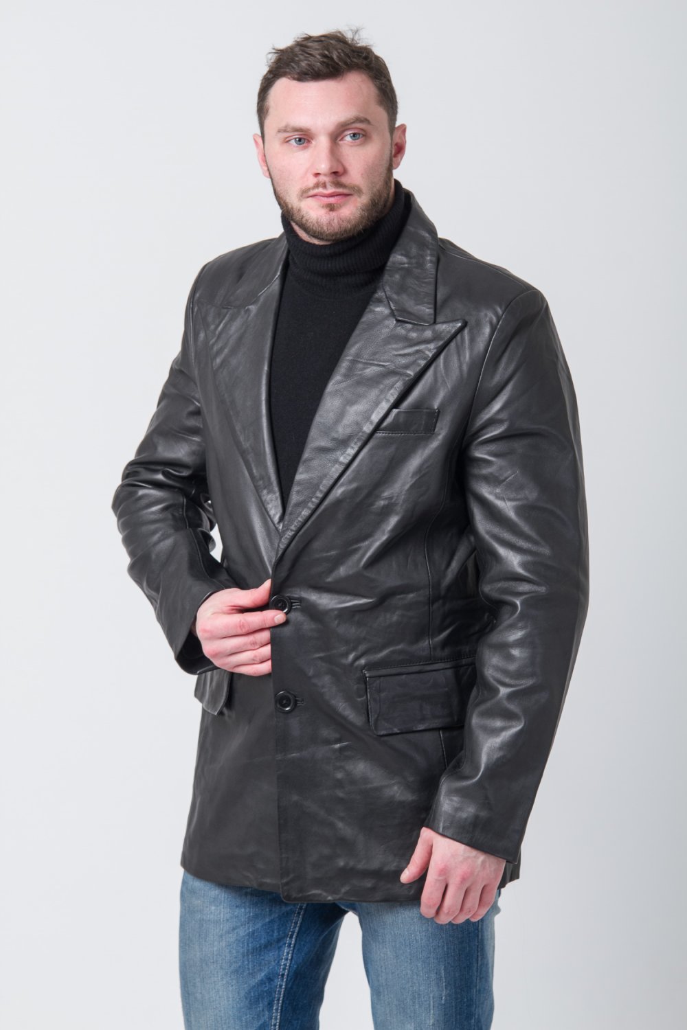 Алеф куртка кожаная мужская 4030/70 (21fm)