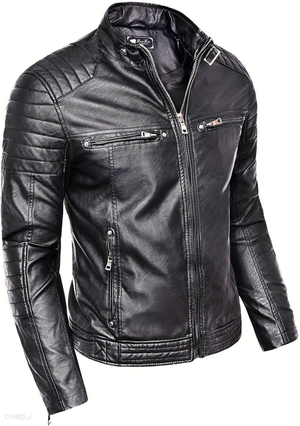 Мужская кожаная куртка с воротником пилот Zolla