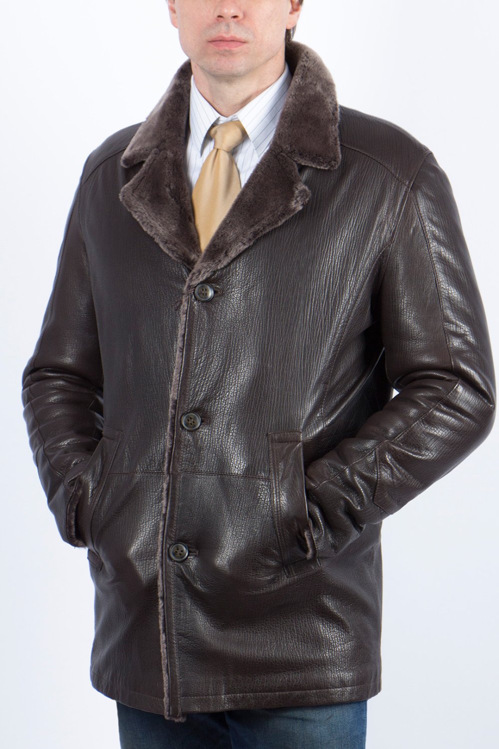 CNC Mens collection куртка мужская кожаная