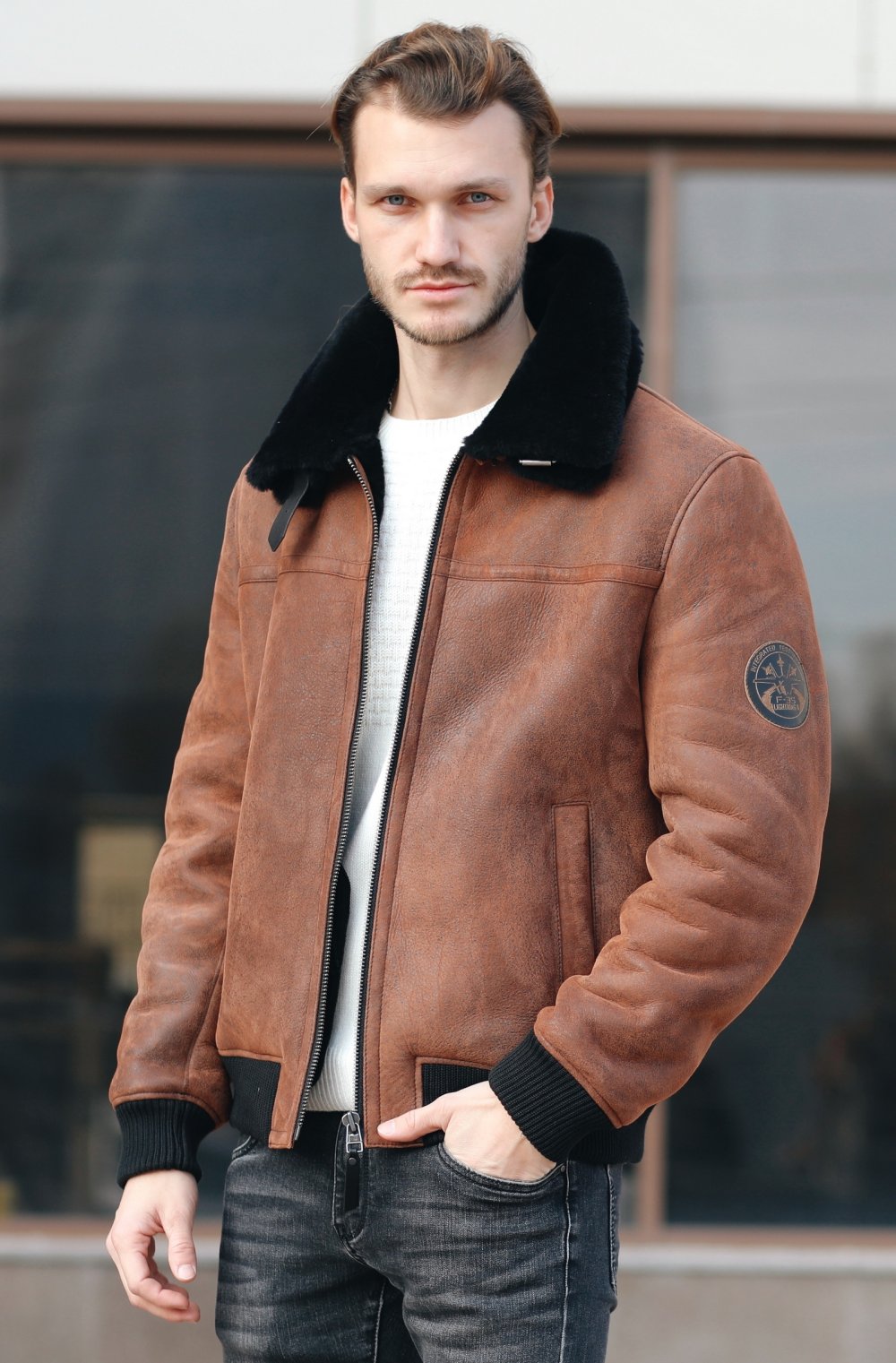 Алеф мужские куртки кожаные