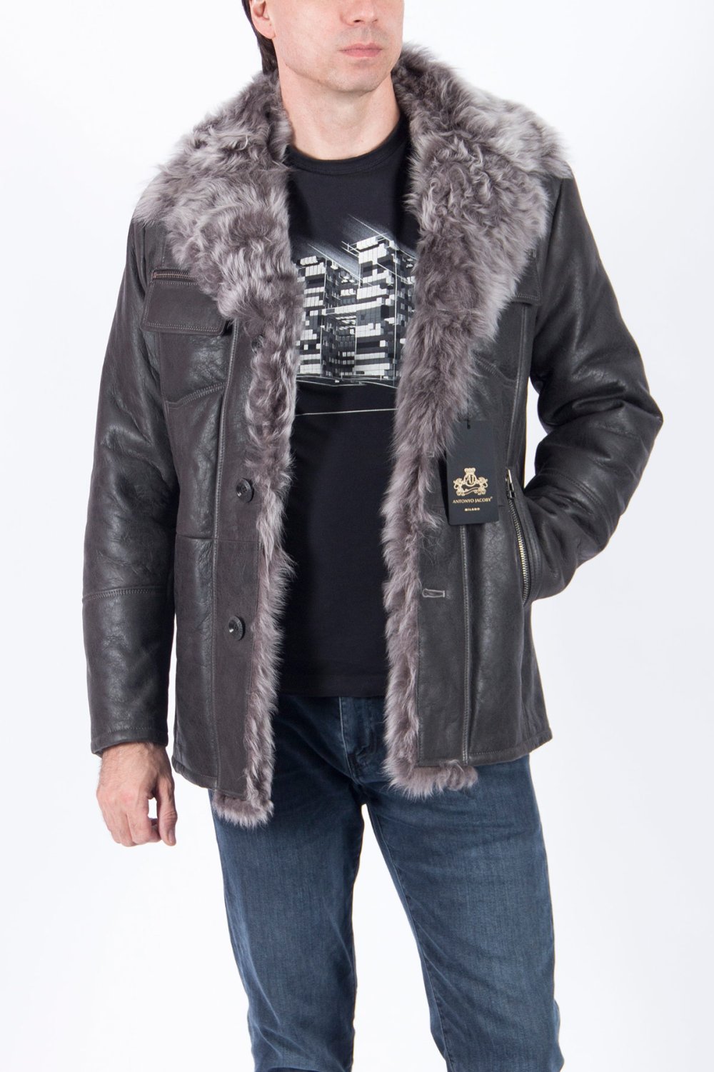 Куртка из волка мужская