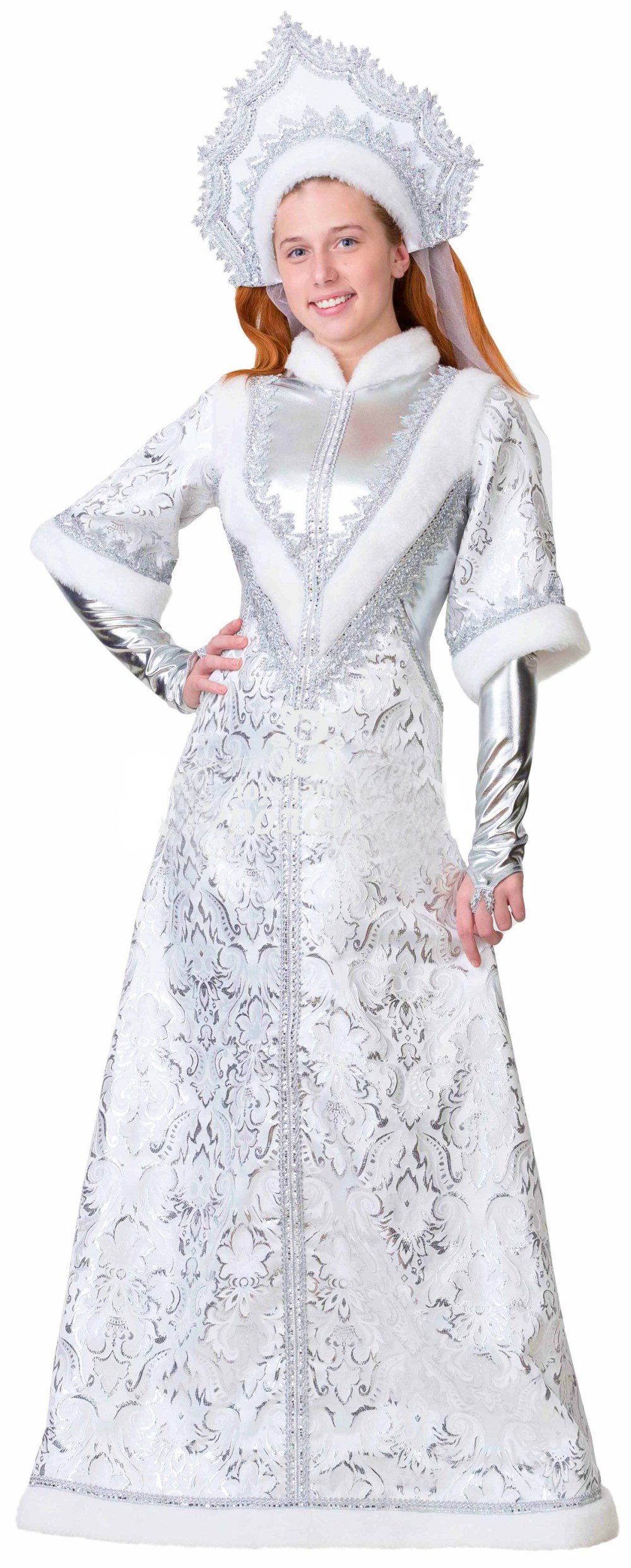 Костюм зимушки для девочки на новый год