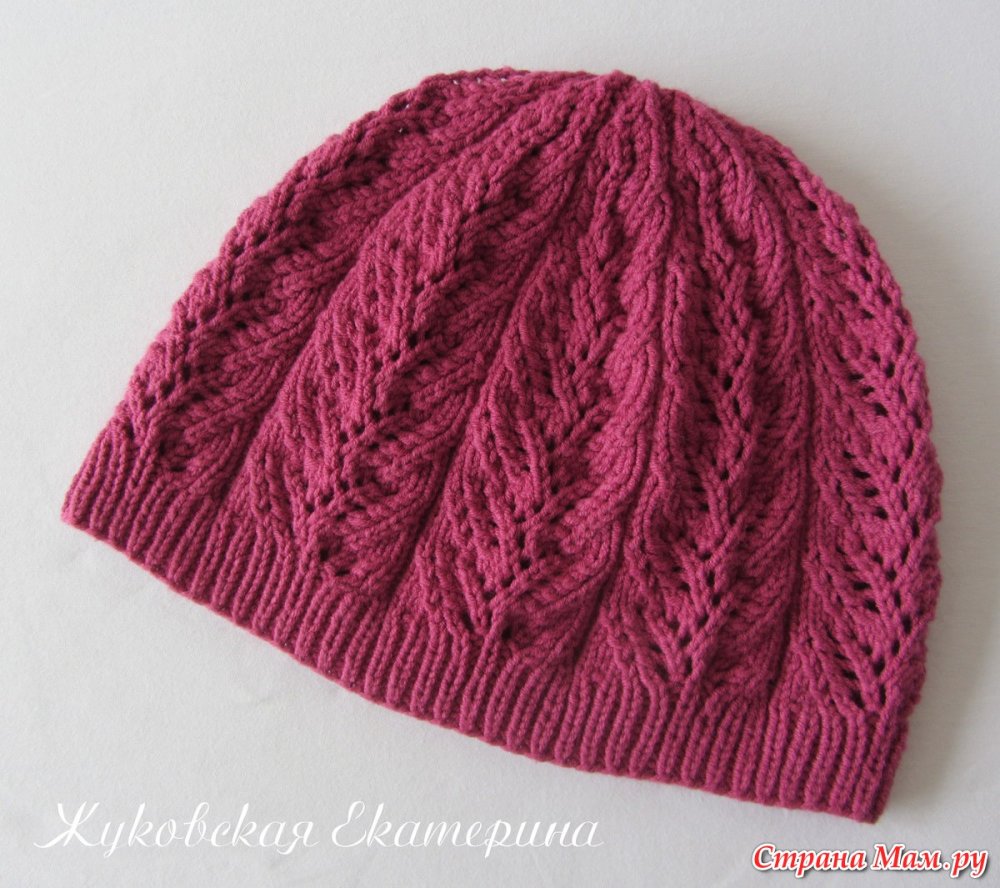 Ажур спицами для шапки