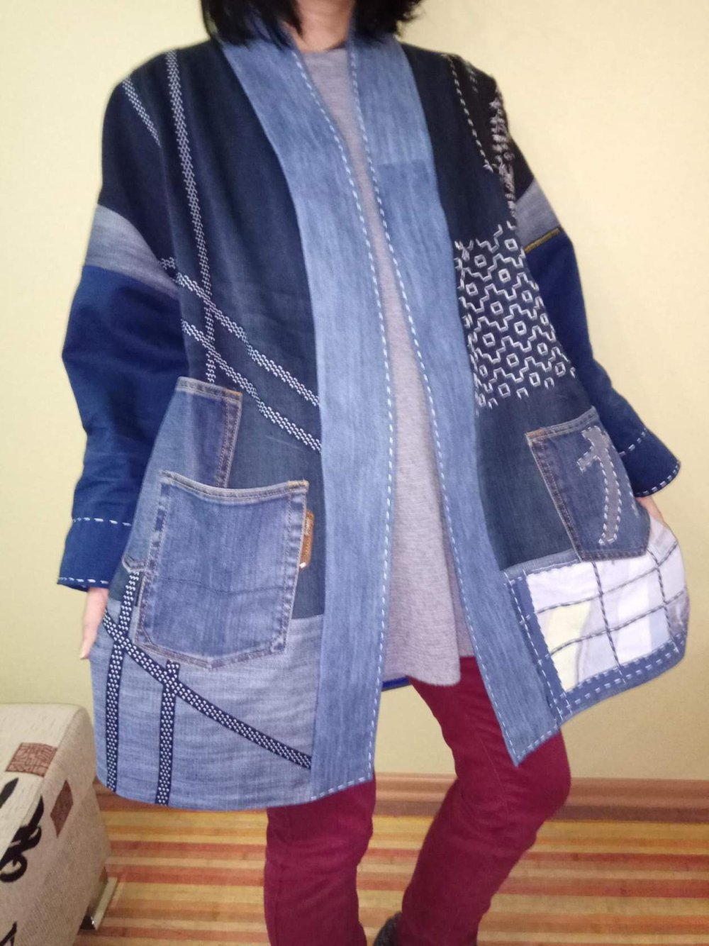 Баленсиага джинсовое пальто