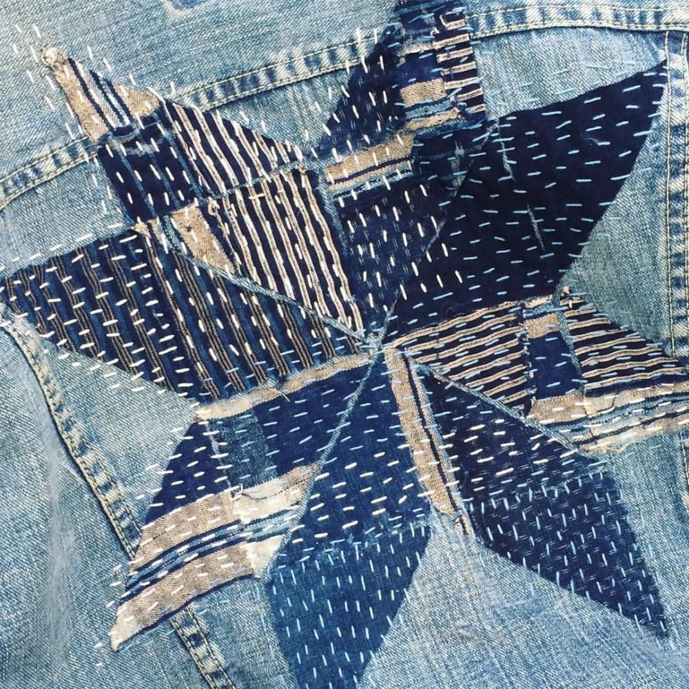 Джинсовое пончо