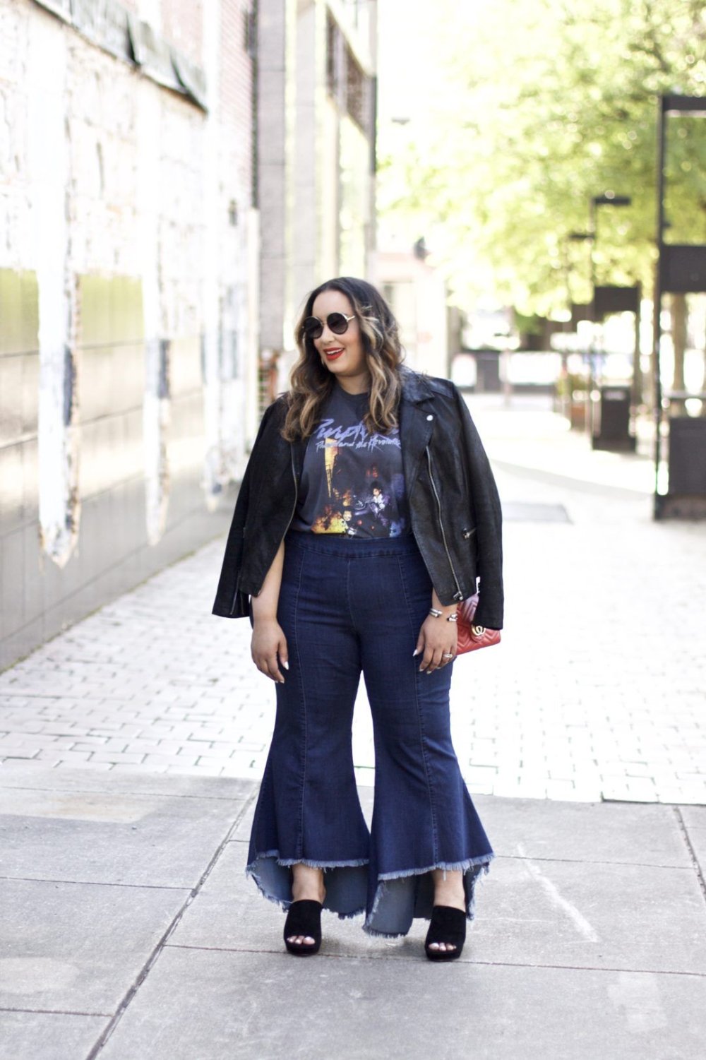 Широкие брюки стрит стайл плюс сайз