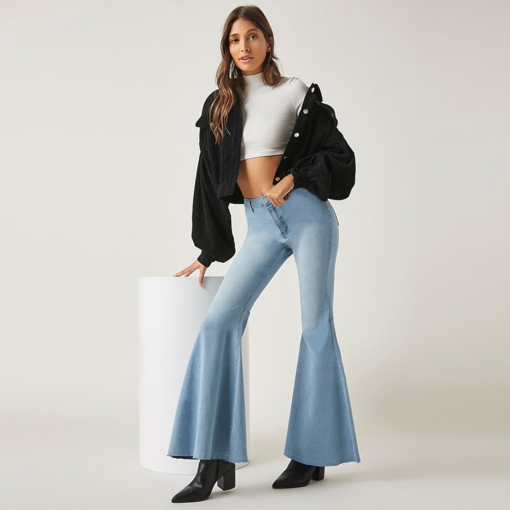 Джинсы клеш плюс сайз