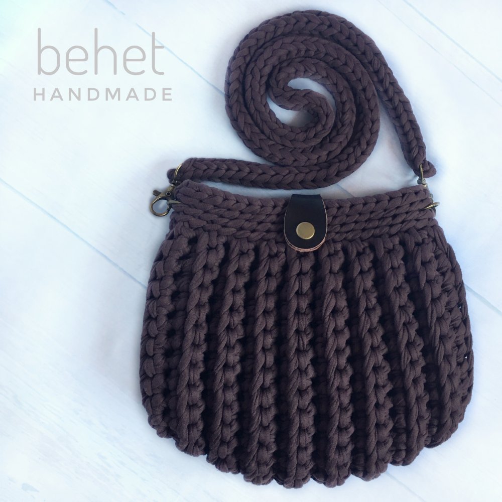 Сумка Ракушка из трикотажной пряжи