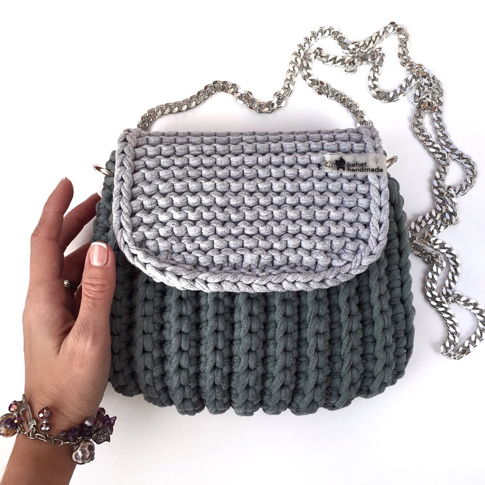 Сумка Орео из полиэфирного шнура крючком