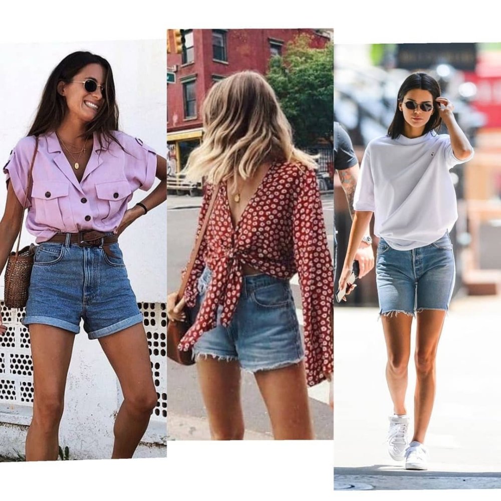 Летние образы с рубашкой и шортами