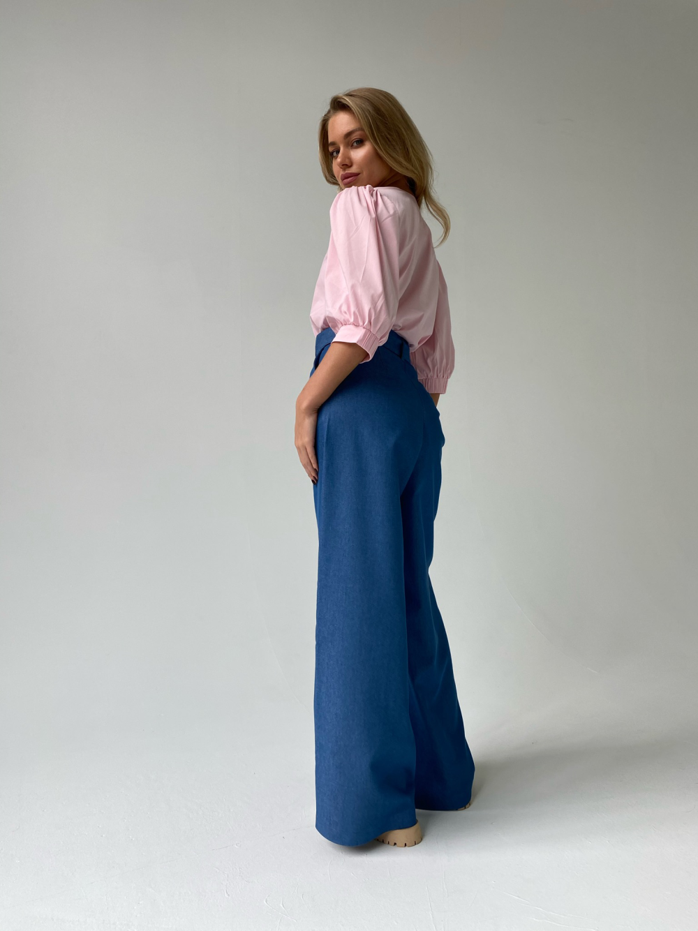 Вельветовые брюки палаццо