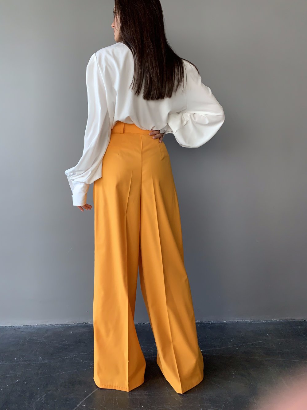 Бархатные брюки палаццо