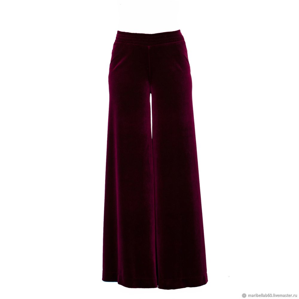 Бархатные штаны палаццо