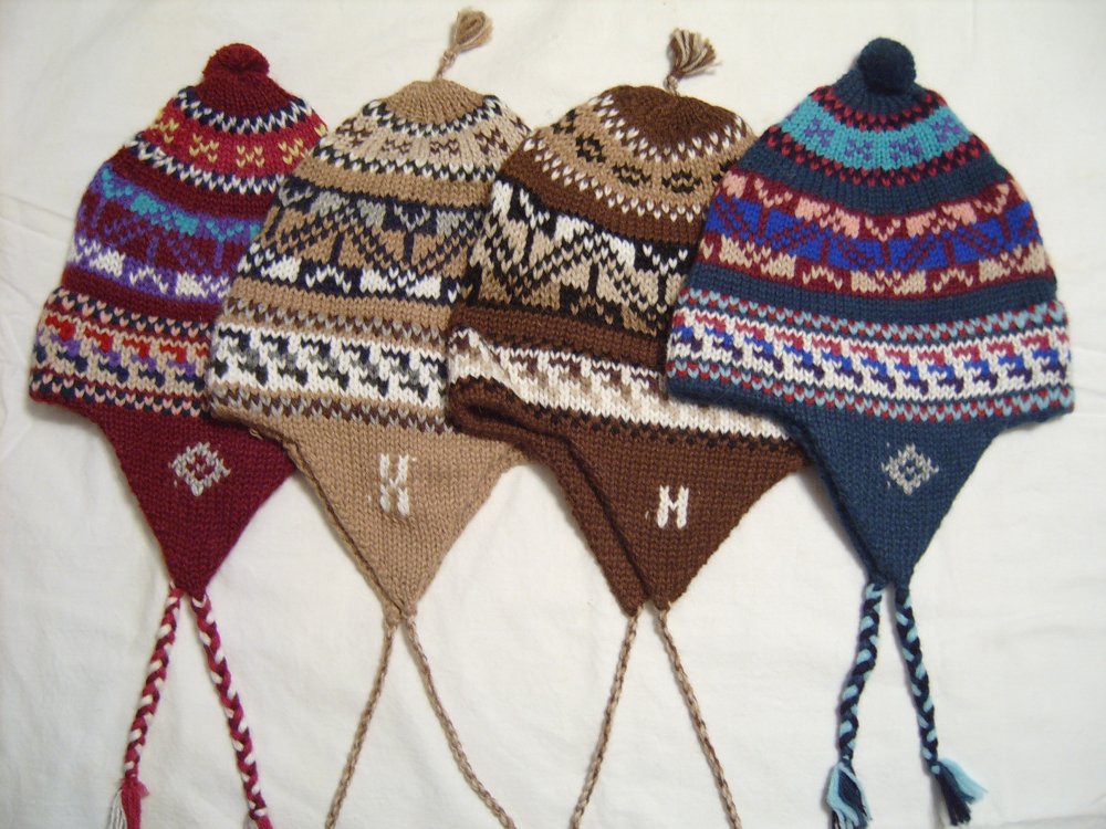 Шапка чулок вязаная