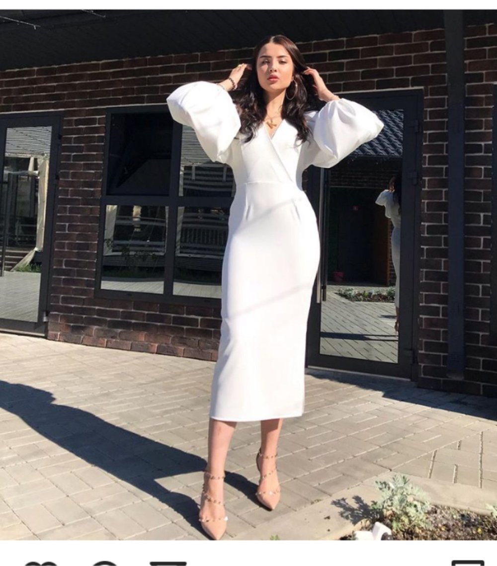 Платье кимоно белое