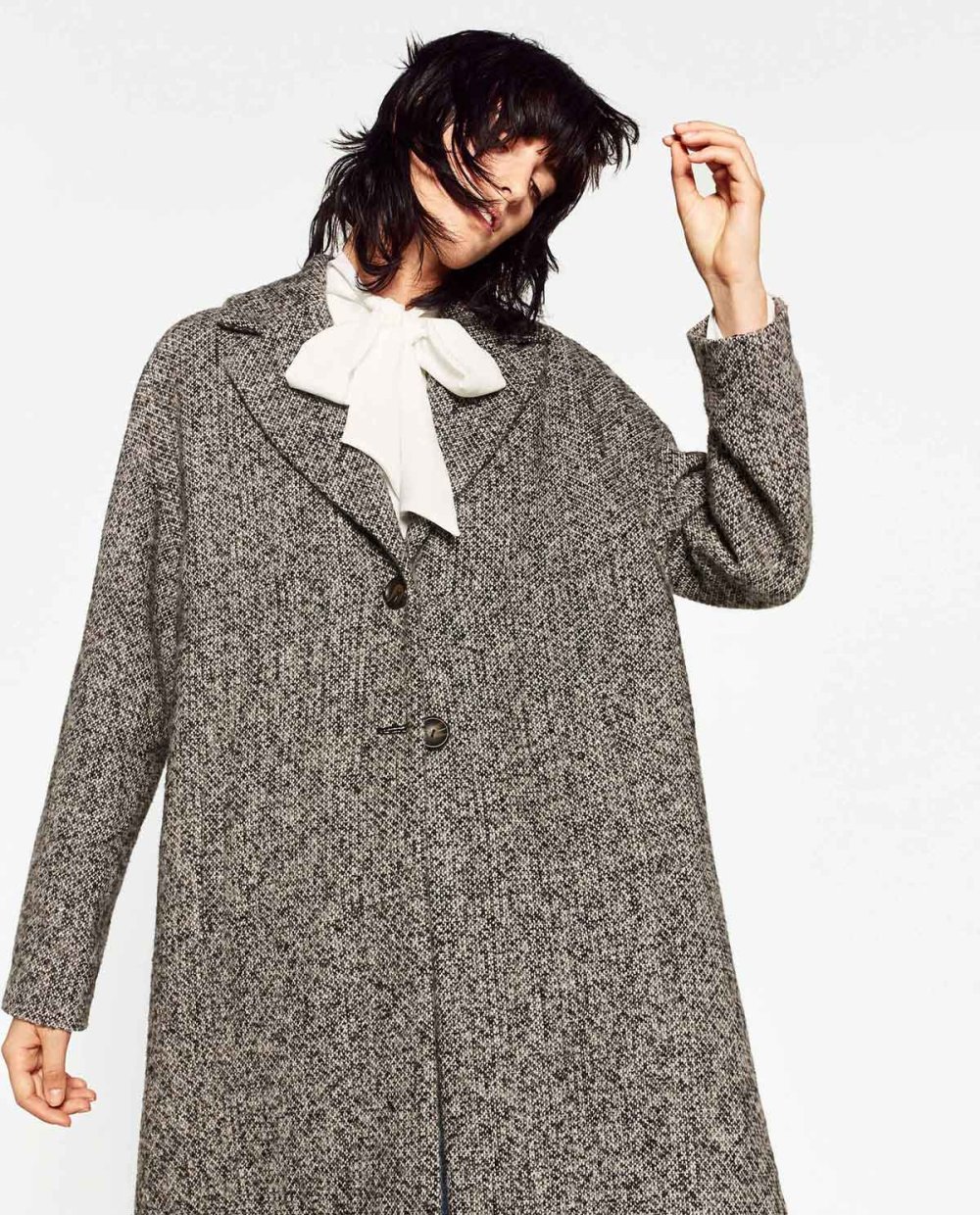 Пальто Zara шерстяное оверсайз