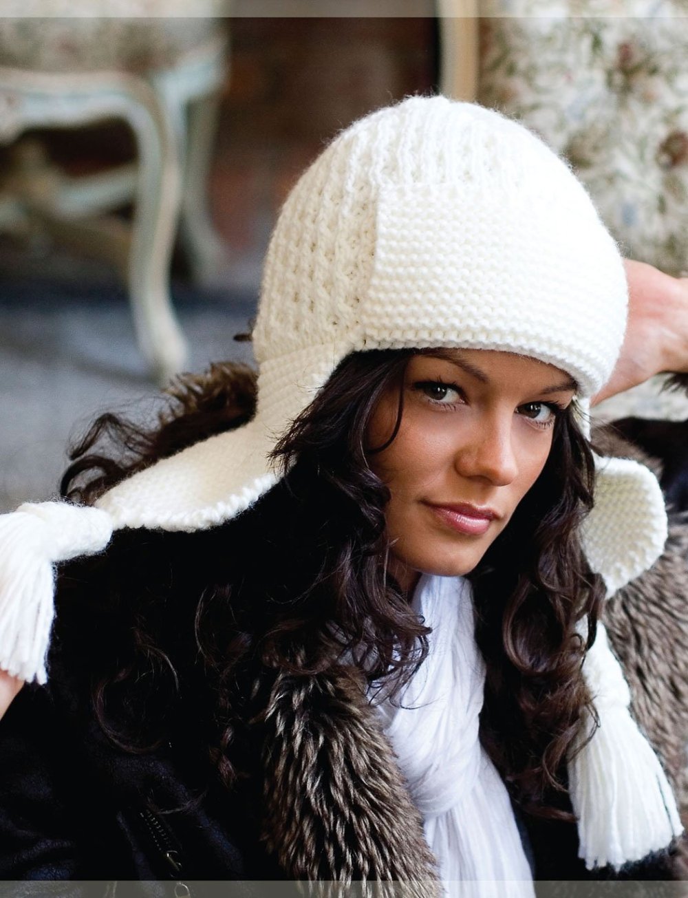 Шапка ушанка связанная крючком