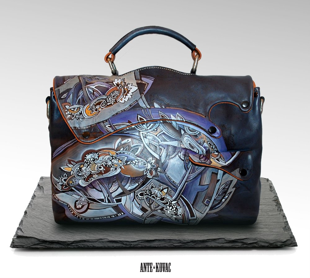 Сумка женская Тань мишка принт джинсовые черный