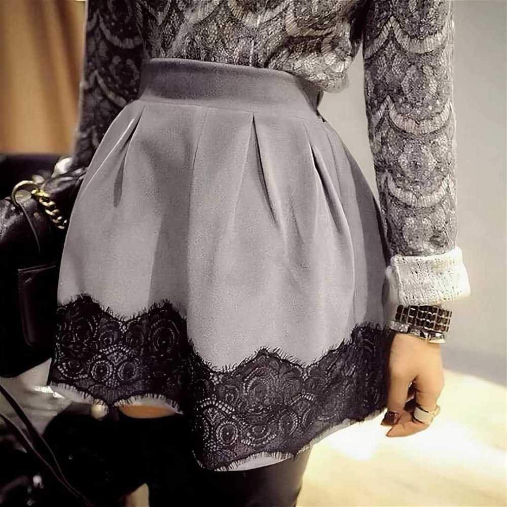 Юбка с боковыми вставками