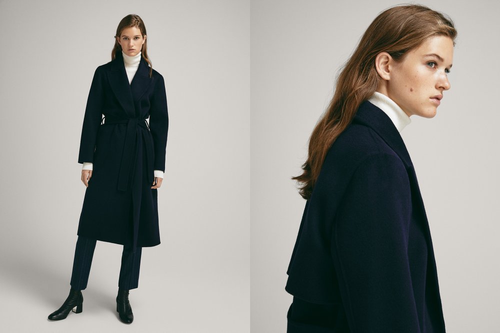 Пальто Массимо дутти синее