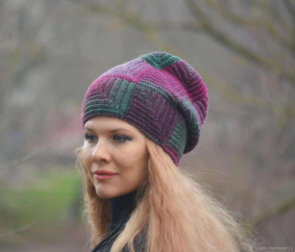 Зимняя шапка в стиле ведьмы