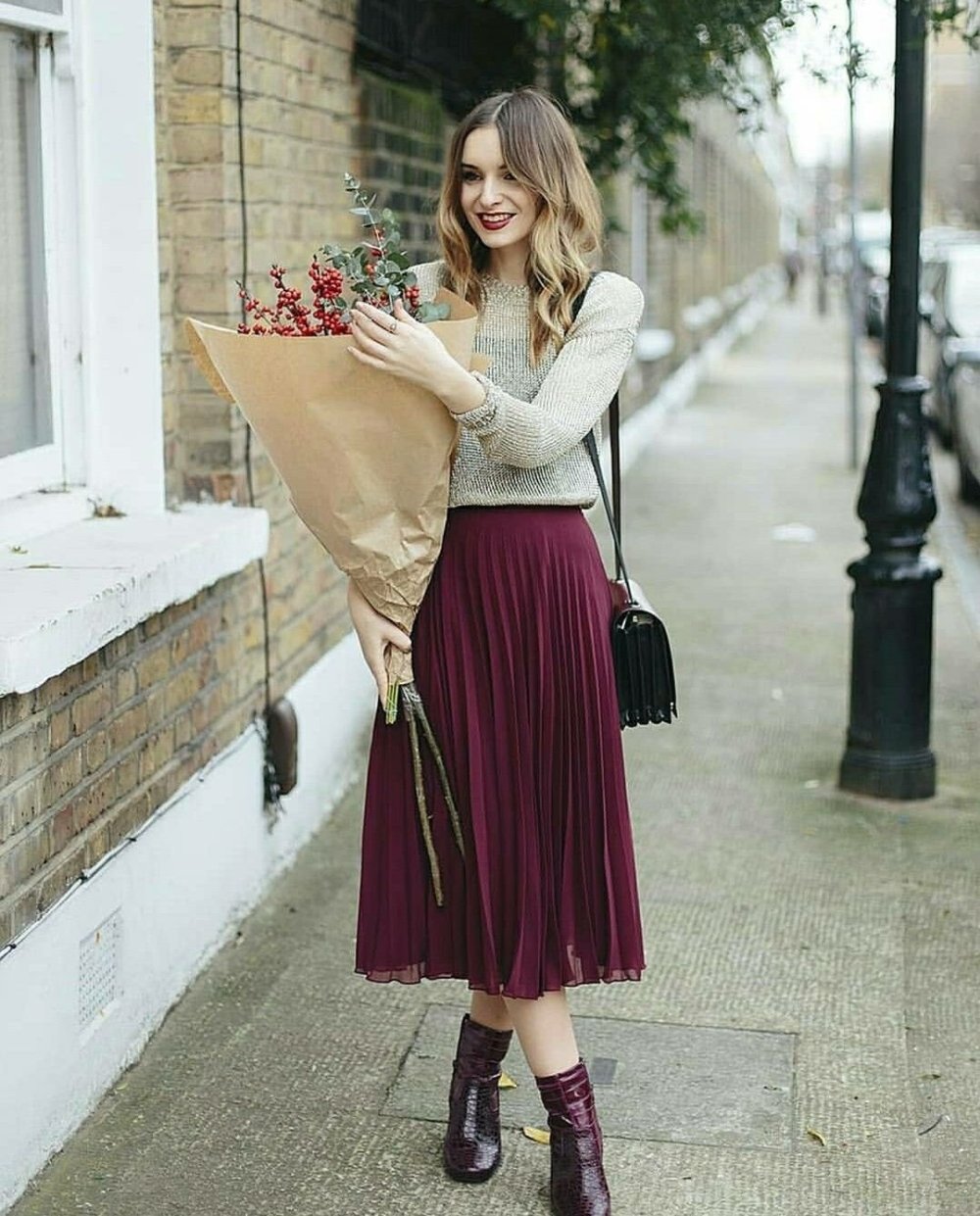 Юбка плиссе с ботильонами