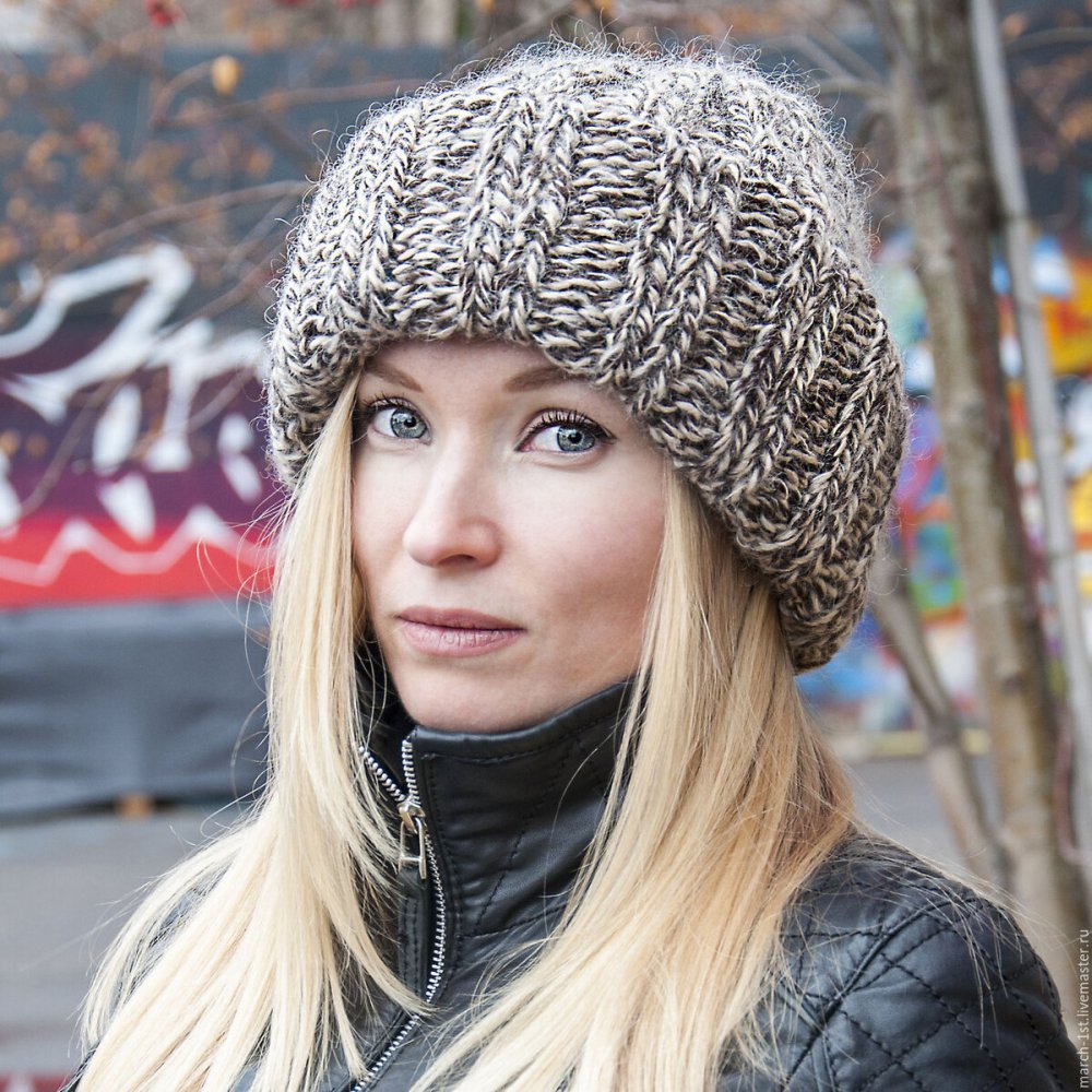 Шапки и снуды из трикотажа мода 2018
