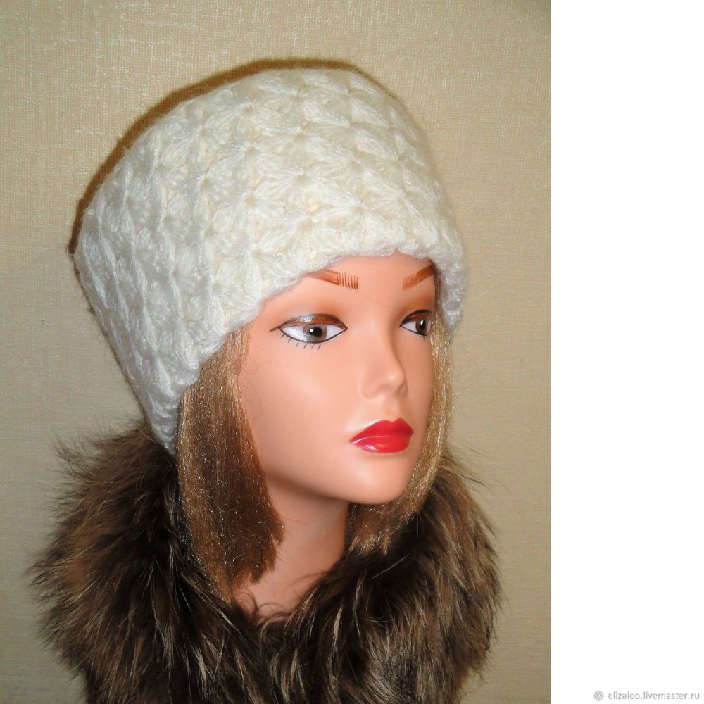 Шапка кубанка из толстой пряжи