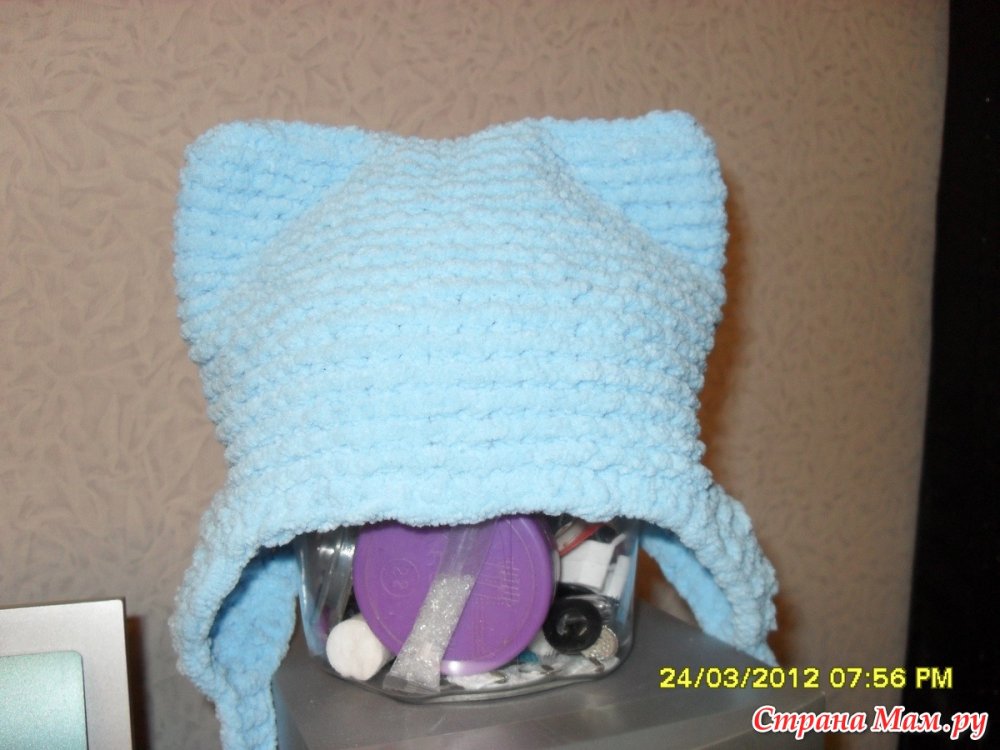 Шапка крючком для мальчика