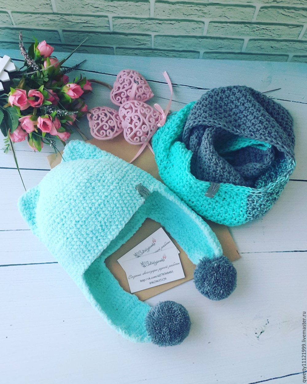 Детская шапка зайчик