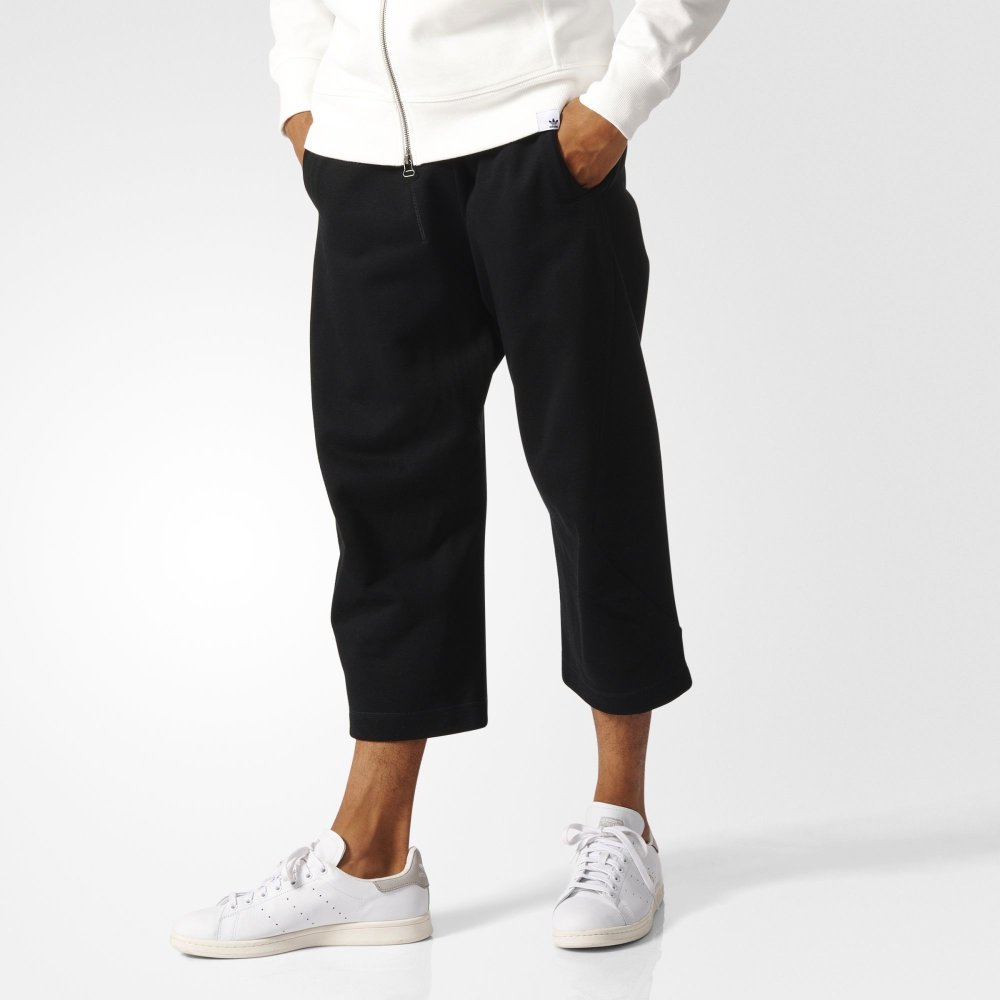 Adidas Originals Superstar Relaxed Cropped men's track Pants Black White bk3632