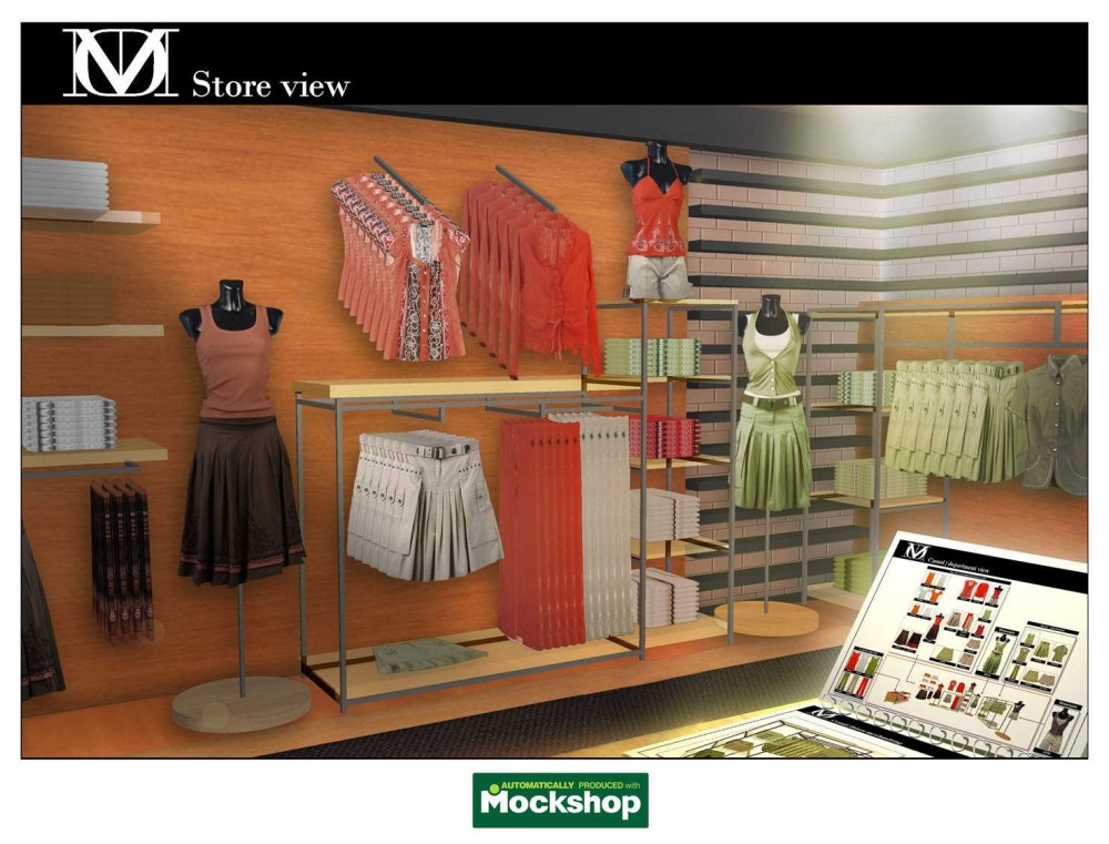 Развеска в магазине женской одежды