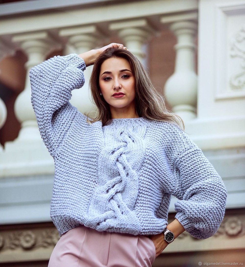 Кофта из крупной пряжи