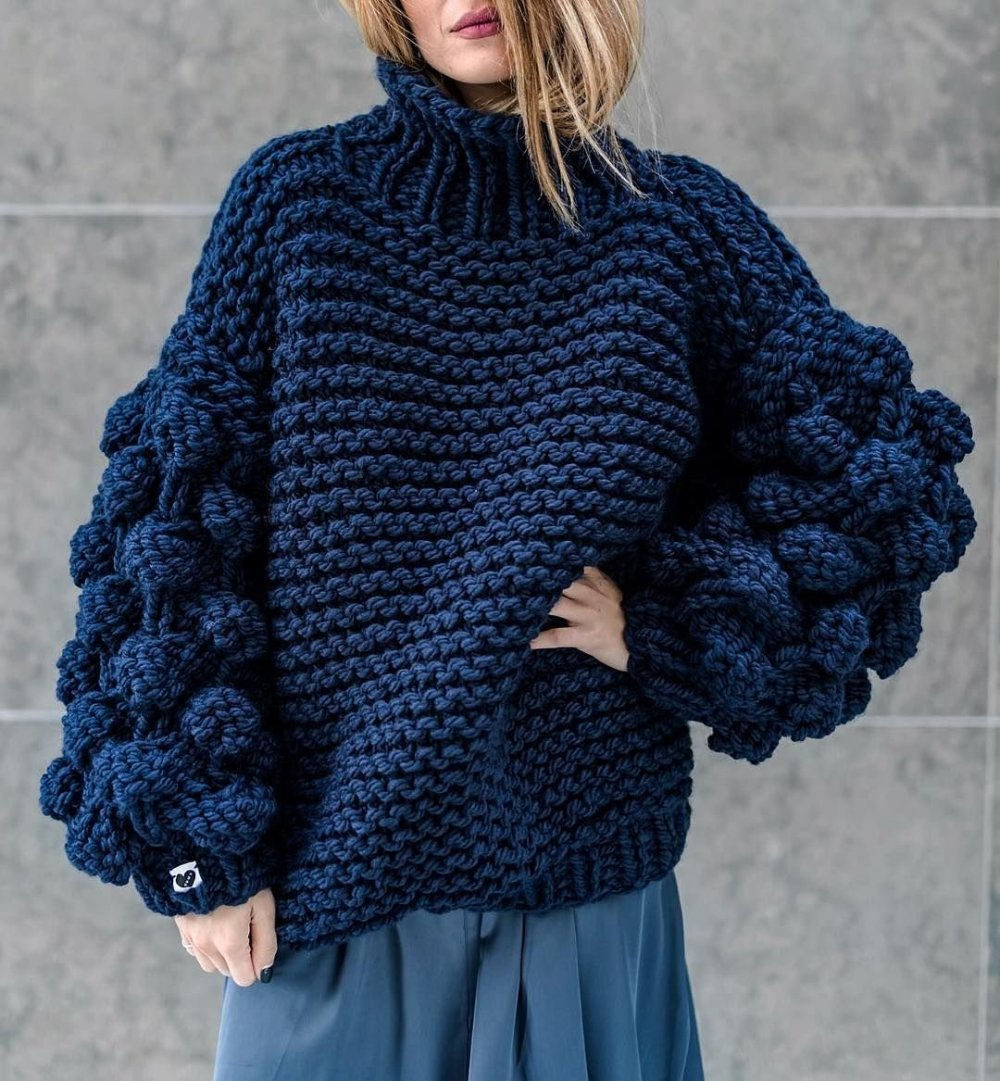 Жилет крупной вязки из мериносовой шерсти