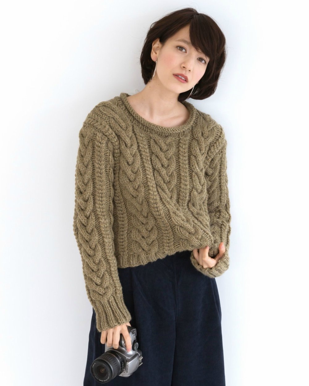 Свитер из объемной пряжи