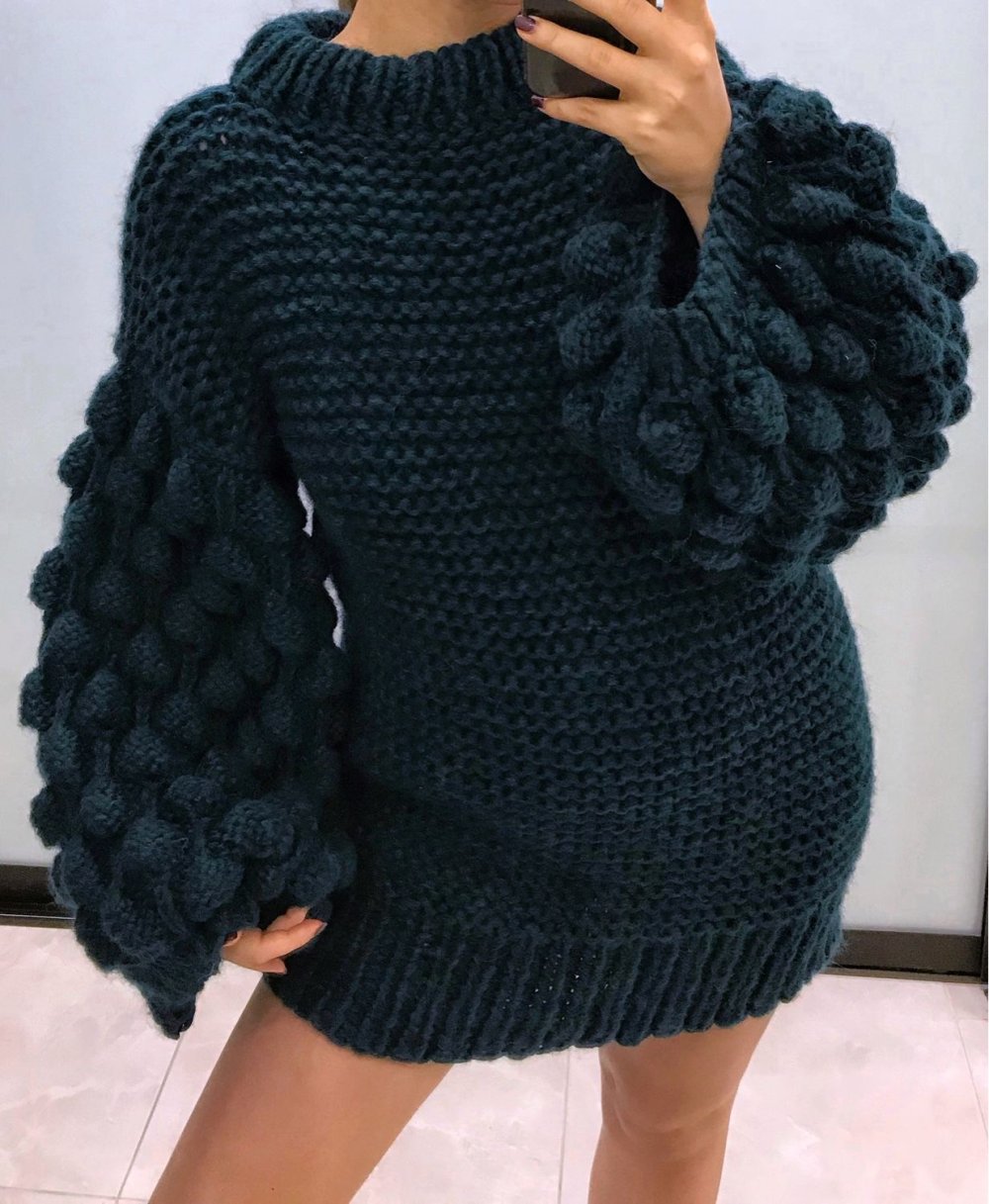 Джемпер из объемной пряжи