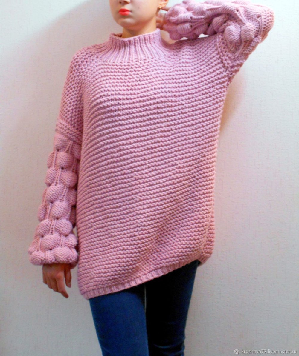 Свитер из крупной пряжи