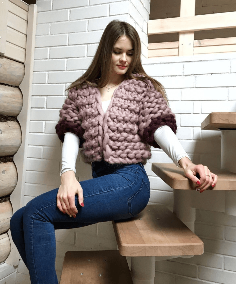 Узоры из толстой пряжи