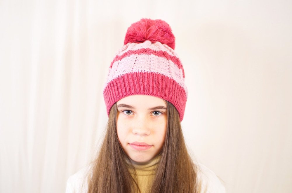Вязаные шапки для подростков девочек